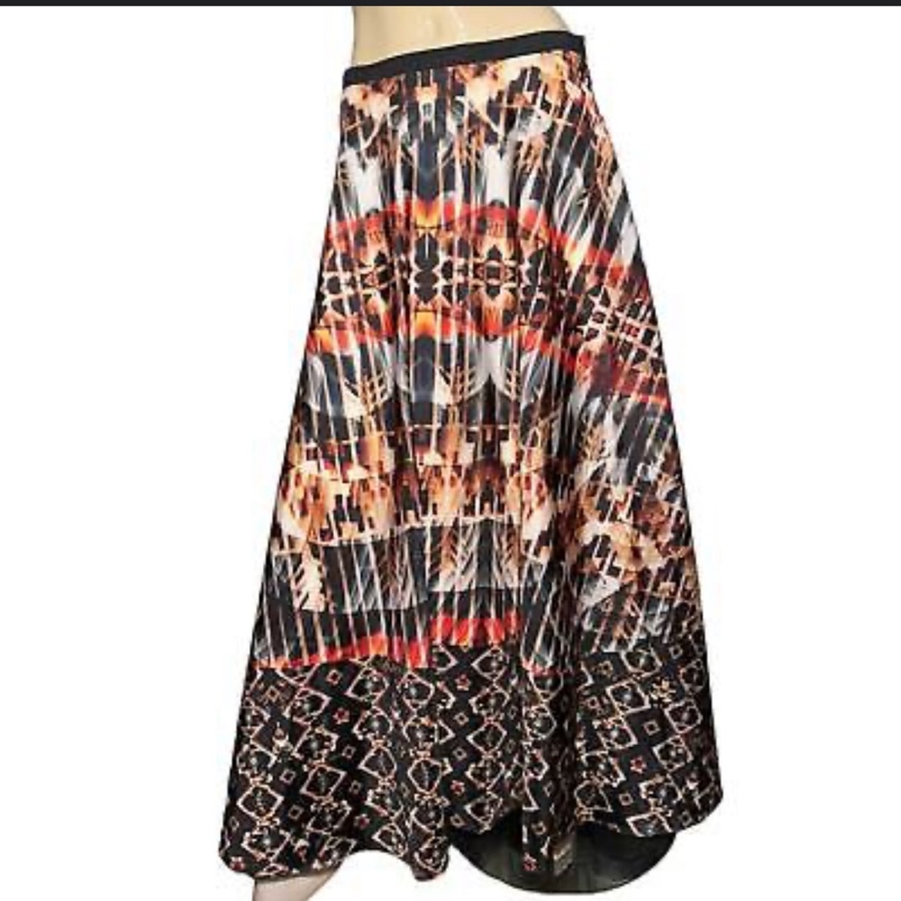 Bhanuni by Jyoti Anthropologie medium maxi skirt lined gorgeous kaleidoscope M